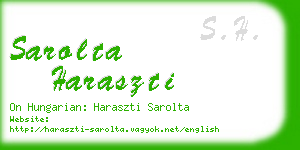 sarolta haraszti business card